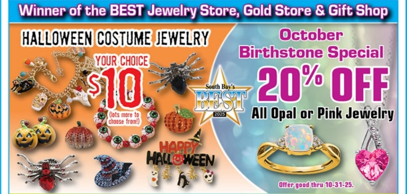 Come in and see our wide selection of festive holiday gifts! We carry a wide variety of Religious Medals & Crosses, including Saints, Baptism, Holy Communion & Confirmation in Sterling Silver, 14k Gold & 14k White Gold!  Thanks for Voting us BEST Jewelry Store of 2025 in the Daily Breeze Reader's Choice Awards! We REALLY value you, our loyal customers!